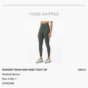 LULULEMON WUNDER TRAIN HIGH-RISE TIGHT 25"